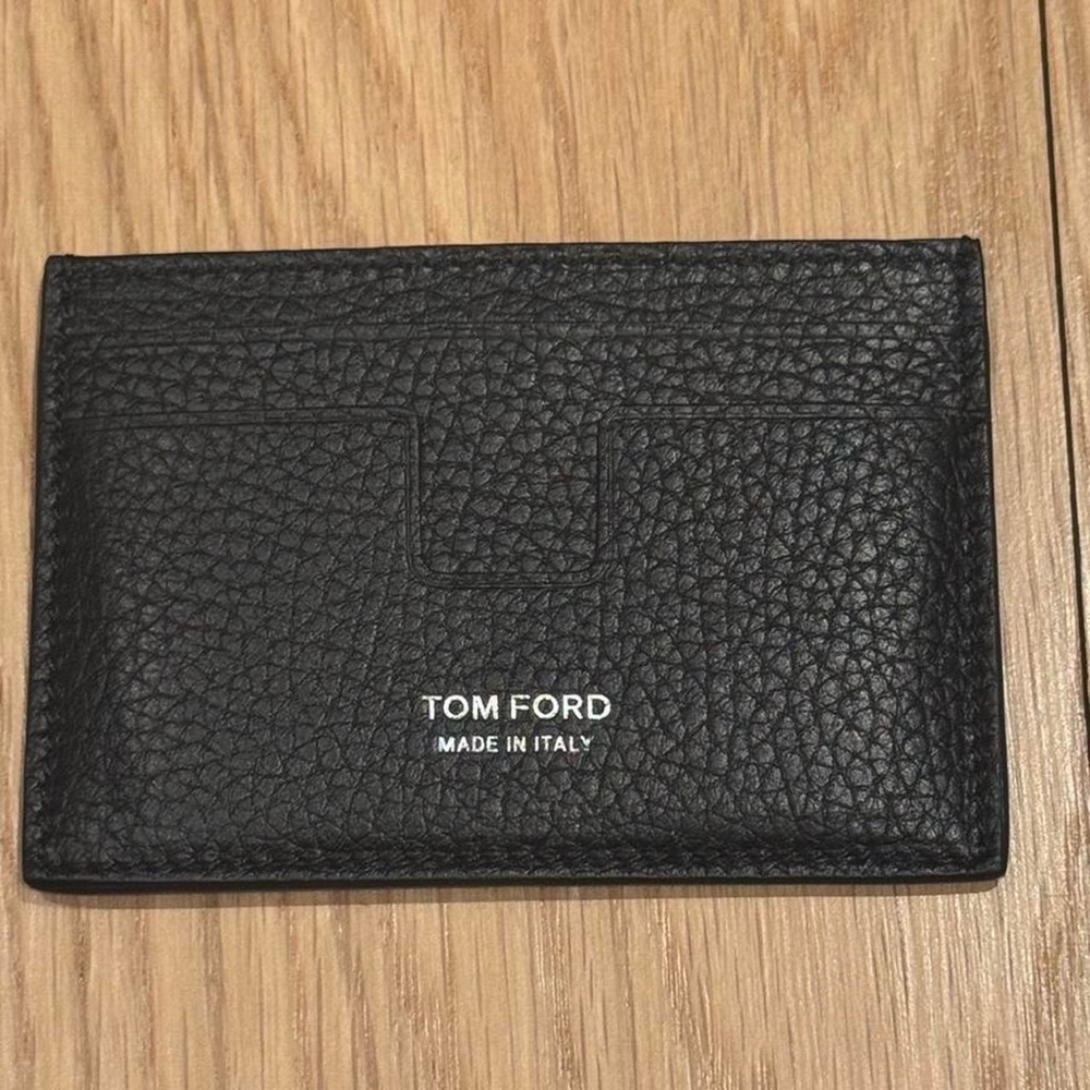 Tom Ford Black Leather Card Holder